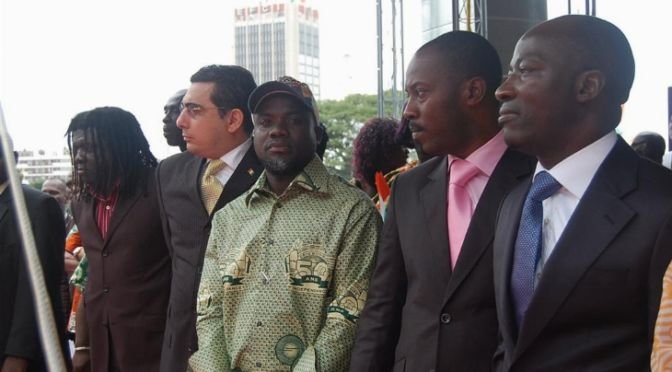 Serge Kassi, Elie Hallassou, Jean-Yves Dibopieu, Richard Dakoury et Charles Blé Goudé