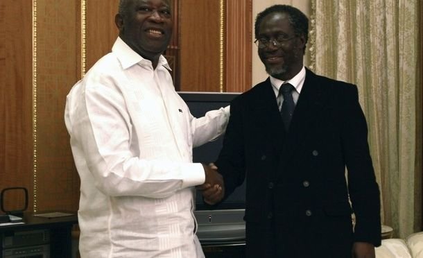 Gilbert Aké et Laurent Gbagbo