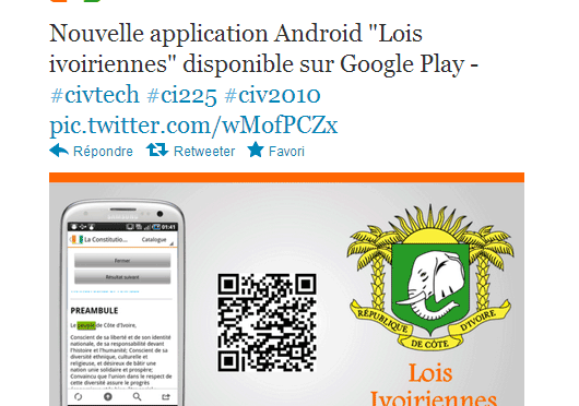 Une Application pour les lois Ivoiriennes sur Android