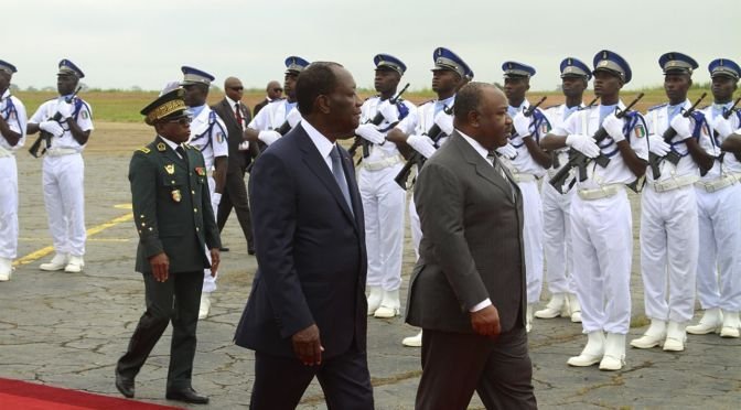 Le président gabonais Ali Bongo en Côte d'Ivoire