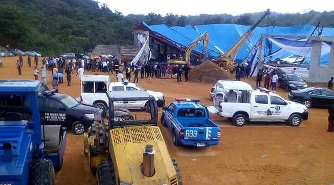 effondrement d'une église au Nigeria